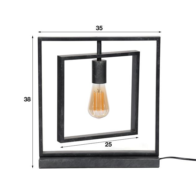 D - Hoyz - Vintage Tafellamp - Draaiende lamp - Vintage Tafellamp - Metaal - Charcoal