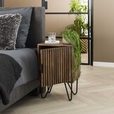 Hoyz Set van 2 Nachtkastjes Tweak - Massief Mangohout - Bruin - 40x30x60