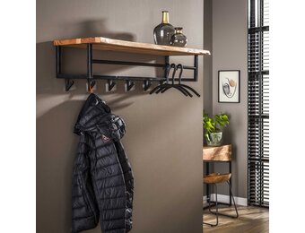 Hoyz - Kapstok Edge met 6 haken - Grijs - Wandkapstok