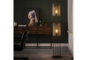 Vloerlamp Industrieel - 2 Lampen - Armor Tube - Grijs