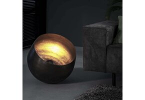 Hoyz - Tafellamp Basket XL - Ø50 - Rond - Zwart/Grijs