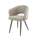 Hoyz - Armstoel Salon - Boucle - Zandkleur - Set van 2