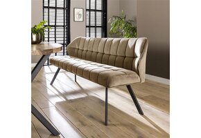 Hoyz - Eetkamerbank Raster - 180cm Breed - 3 Personen - Champagne