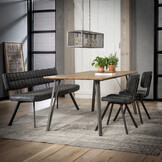 Hoyz - Eetkamerbank 180 cm - Kunstleer - 4 Personen