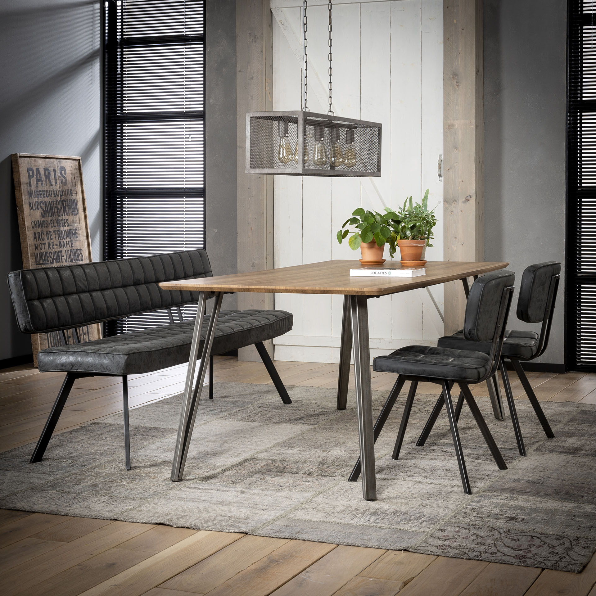 Hoyz - Eetkamerbank 180 cm - Kunstleer - 4 Personen