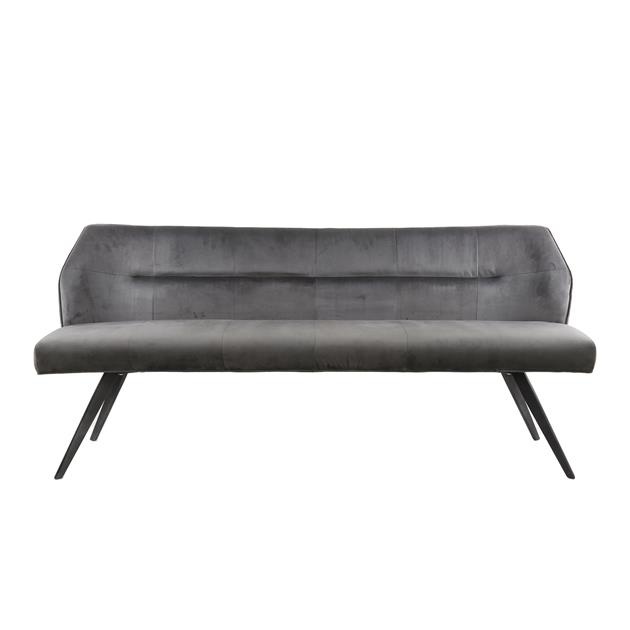 Hoyz - Eetkamerbank Pull 180cm - Antraciet - Velours