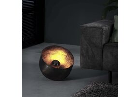 Hoyz - Tafellamp Basket L - Ø36 Rond - Zwart/Grijs