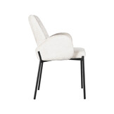 LABEL51 - Eetkamerstoel Joni - Creme - 60x55x86cm - Set van 2