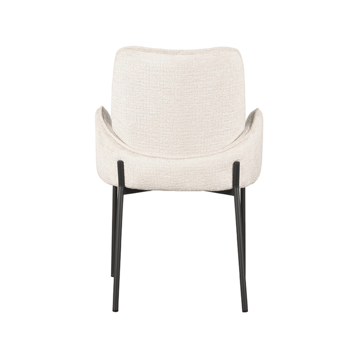 LABEL51 - Eetkamerstoel Joni - Creme - 60x55x86cm - Set van 2