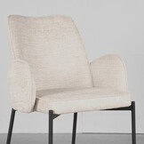 LABEL51 - Eetkamerstoel Joni - Creme - 60x55x86cm - Set van 2