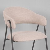 LABEL51 Eetkamerstoel Lowen 58x60x84 cm - Naturel - Boucle