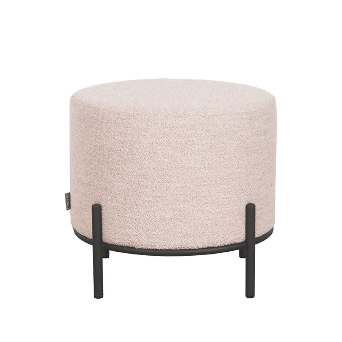 LABEL51 Poef Troy 46x46x41 cm - L - Naturel - Boucle