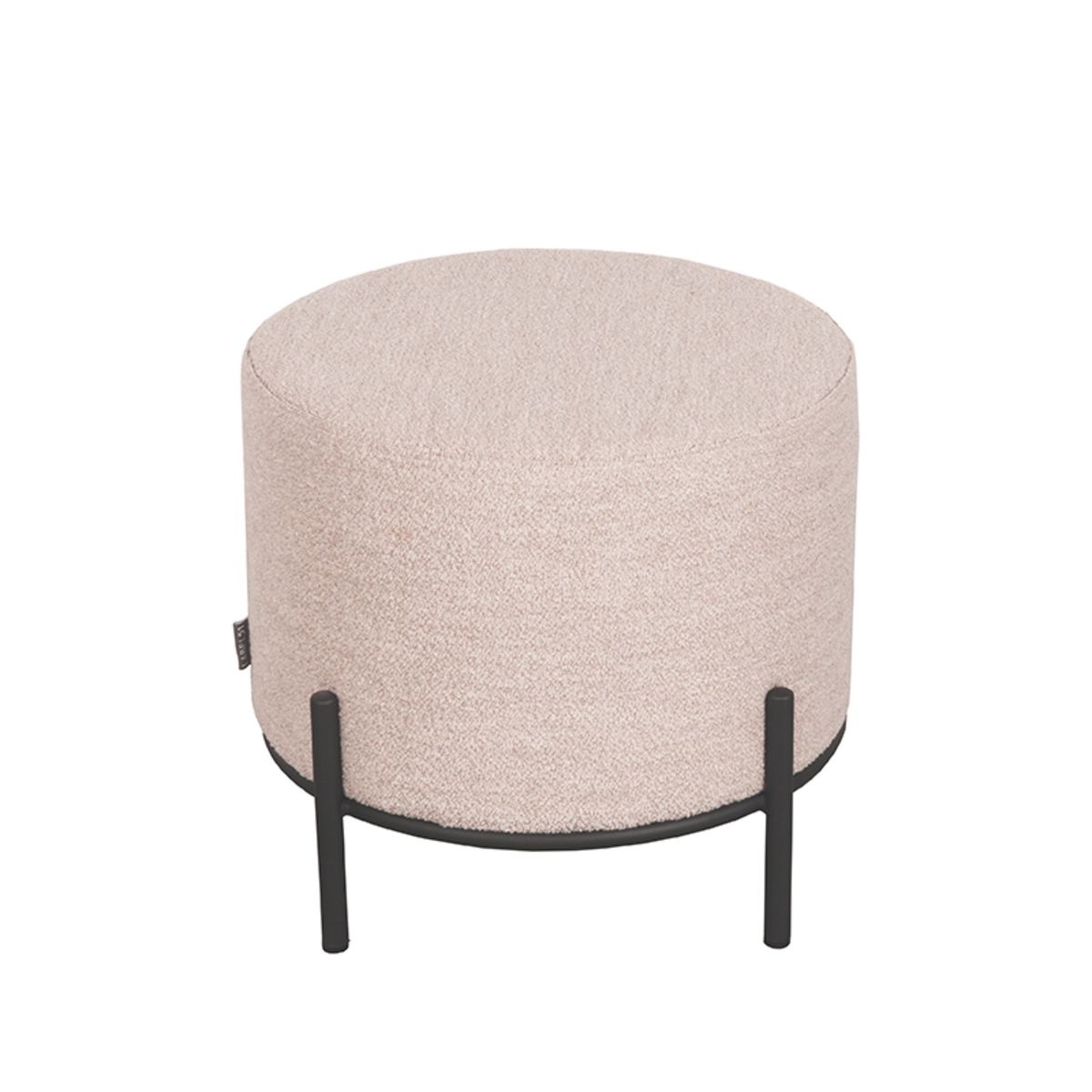 LABEL51 Poef Troy 46x46x41 cm - L - Naturel - Boucle