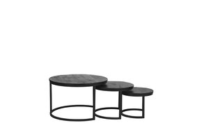 LABEL51 - Salontafel Set Triplet - Zwart - 70x70x44cm