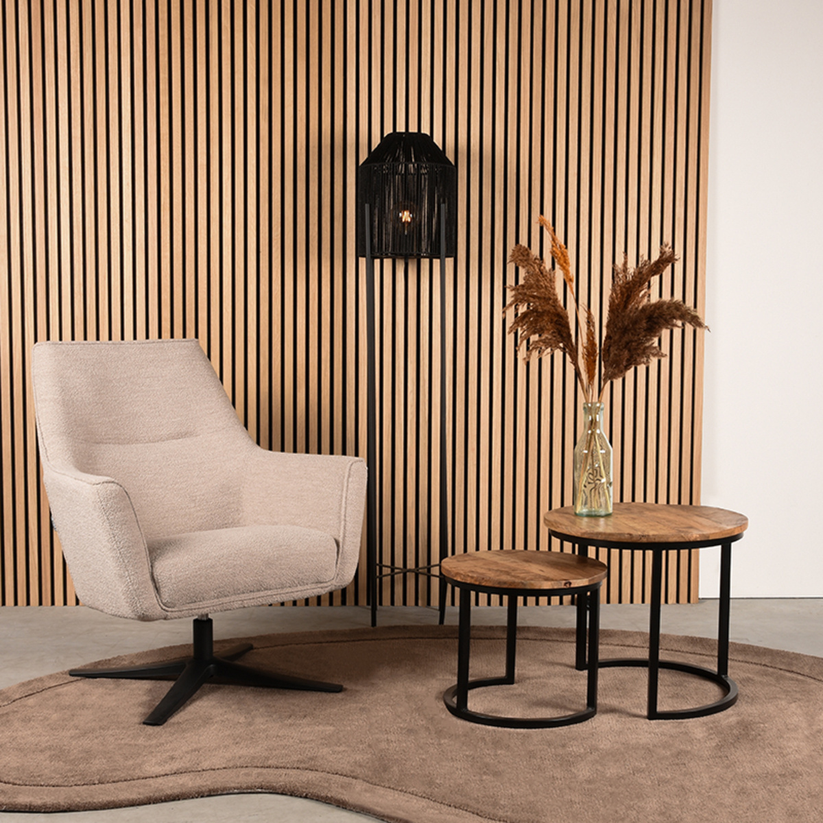 LABEL51 - Vloerkleed Mody - Taupe - 300x200x2cm