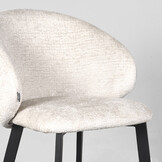 LABEL51 Eetkamerstoel Logan - Crème - Micro Suede - set van 2