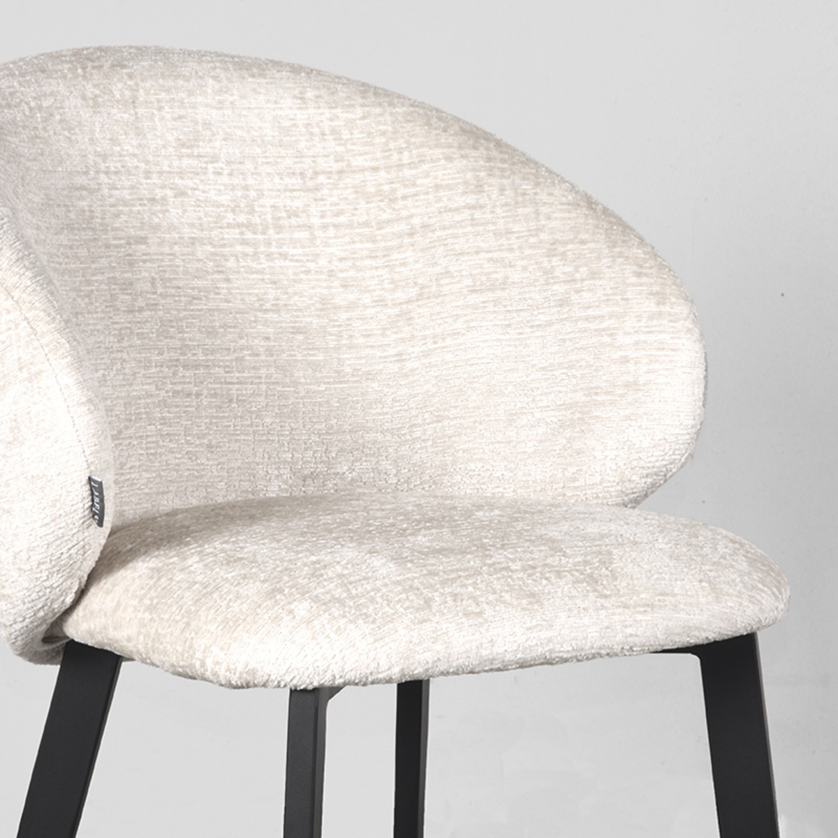 LABEL51 - Eetkamerstoel Logan - Creme - 62x57x84cm - Set van 2