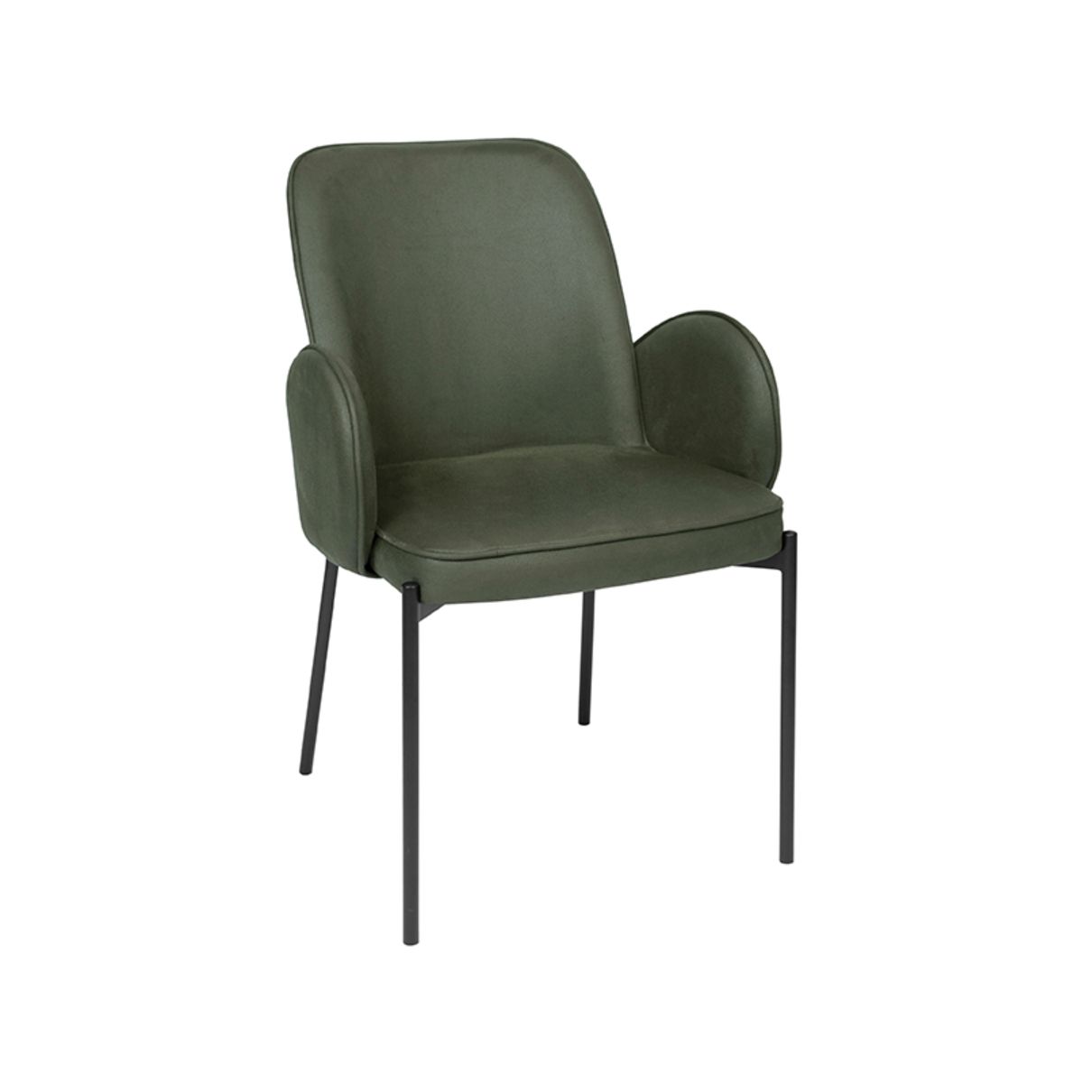 LABEL51 - Eetkamerstoel Jari - 55x60x86cm - Legergroen