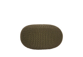 LABEL51 Poef Knitted - Army green - Katoen - L
