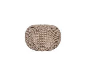 LABEL51 Poef Knitted - Beige - Katoen - M