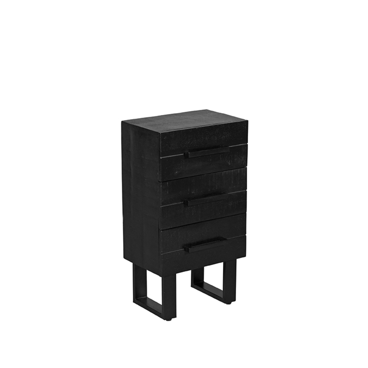 LABEL51 Ladekast Santos - Zwart - Mangohout - 44x30x82,5 cm