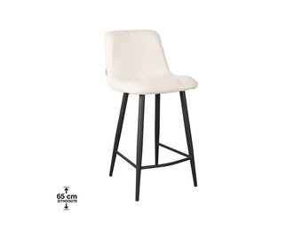 LABEL51 - Barkruk Jep - 45x48x94cm - Ivoor Teddy