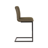 LABEL51 Barkruk Milo - Army green - Microfiber - set van 2