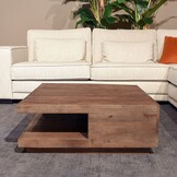 LABEL51 - Salontafel Square - Bruin - 80x80x30cm