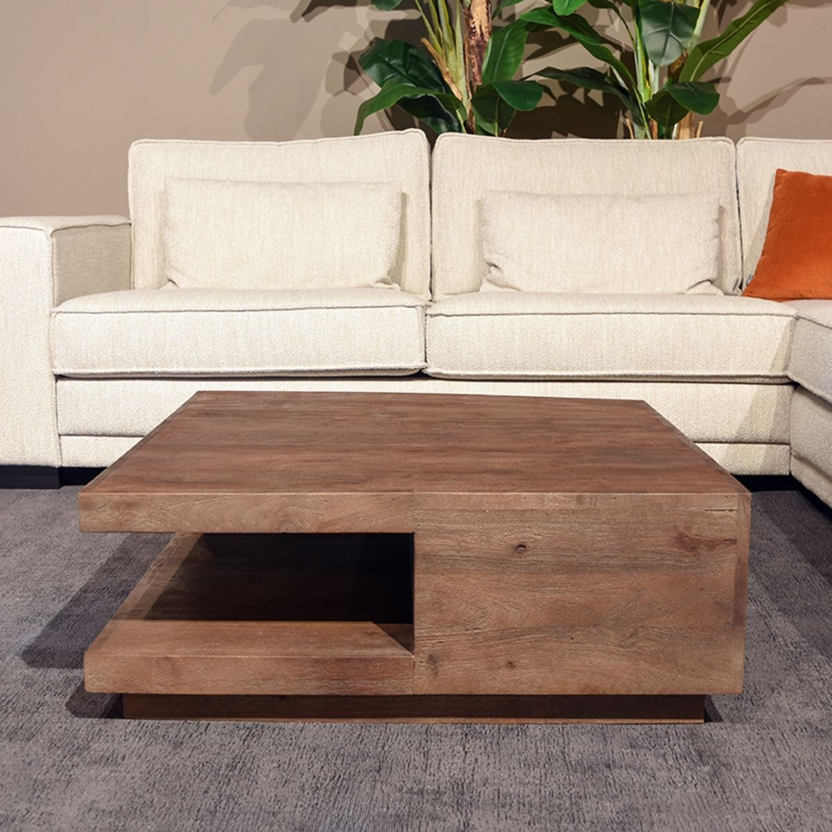 LABEL51 - Salontafel Square - Bruin - 80x80x30cm