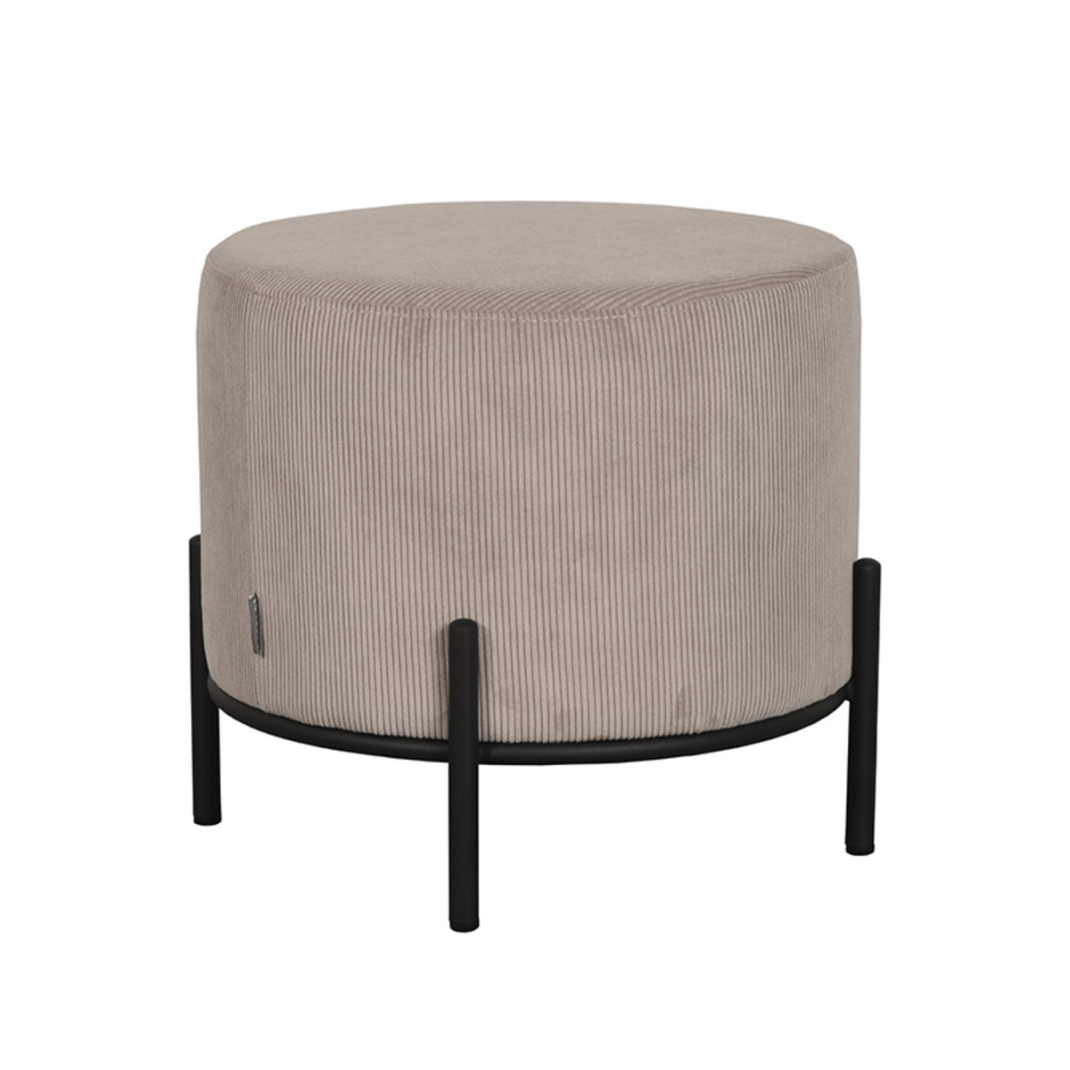 LABEL51 Poef Troy 46x46x41 cm - Naturel - Ribcord - L