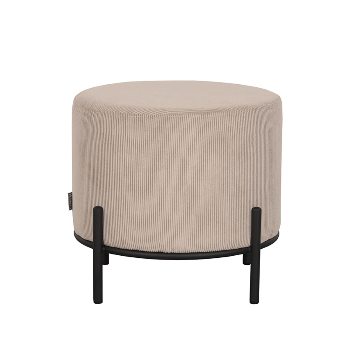 LABEL51 Poef Troy 46x46x41 cm - Naturel - Ribcord - L