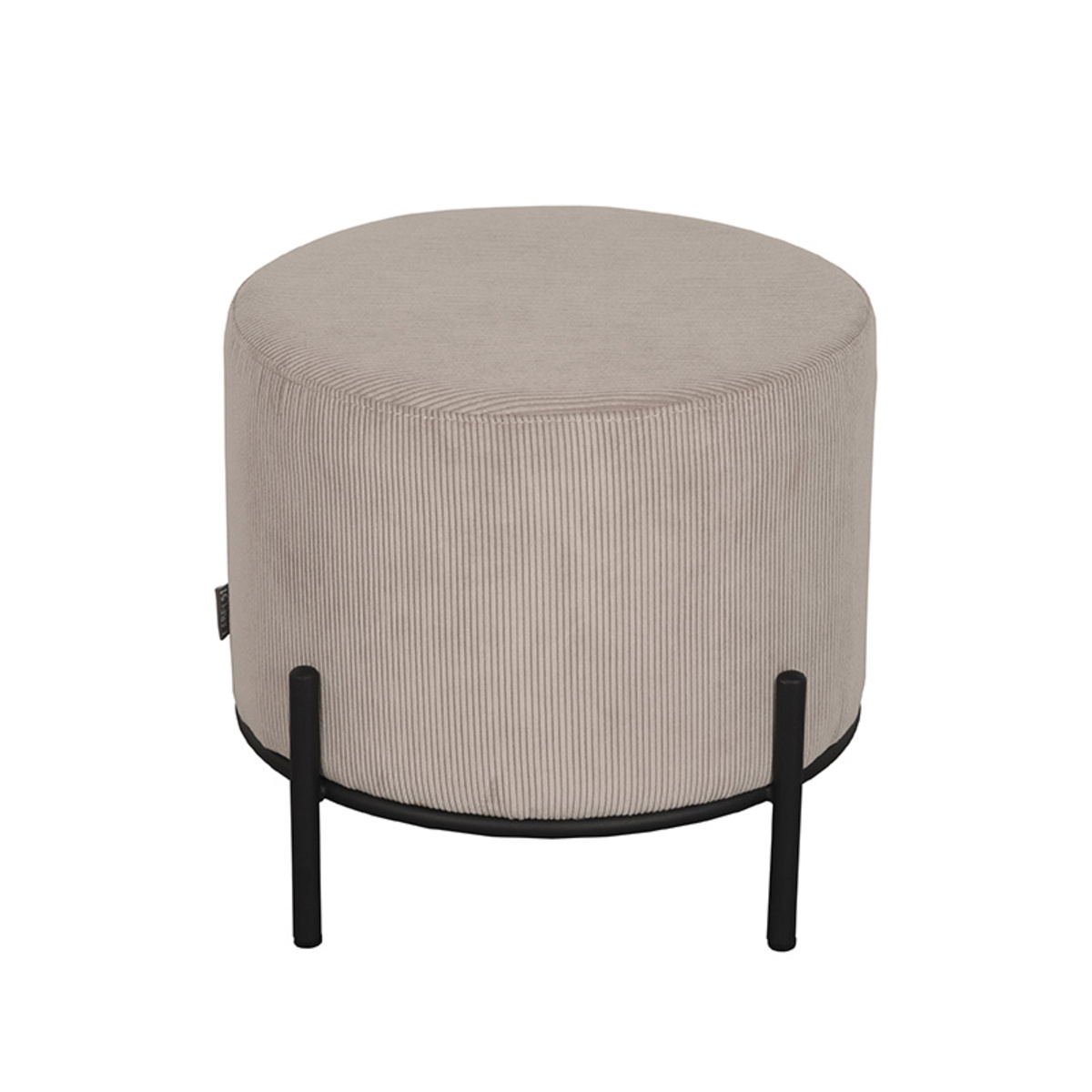 LABEL51 Poef Troy 46x46x41 cm - Naturel - Ribcord - L