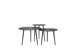 LABEL51 - Salontafel Set Nobby - Zwart - 60x60x45cm