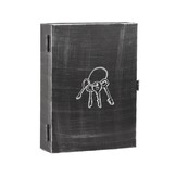 LABEL51 Wanddecoratie Sleutelkastje - Zwart - Metaal - 25x8x35 cm