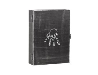 LABEL51 Wanddecoratie Sleutelkastje - Zwart - Metaal - 25x8x35 cm