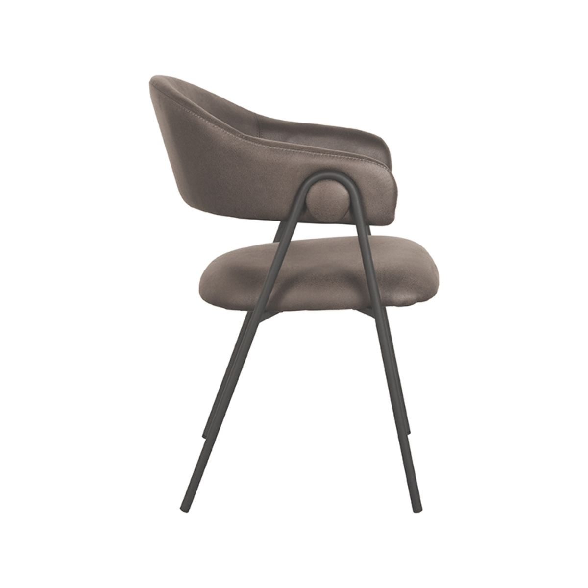 LABEL51 Eetkamerstoel Lowen - Antraciet - Microfiber