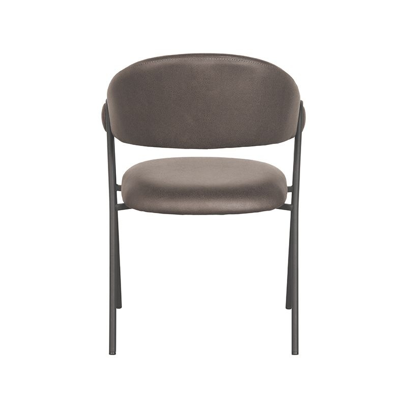LABEL51 Eetkamerstoel Lowen - Antraciet - Microfiber