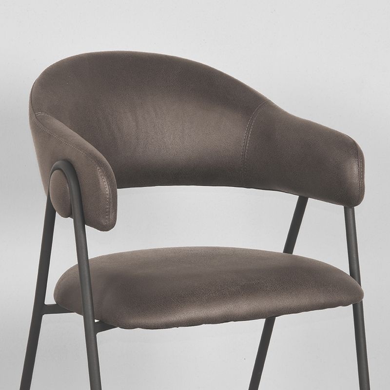 LABEL51 Eetkamerstoel Lowen - Antraciet - Microfiber