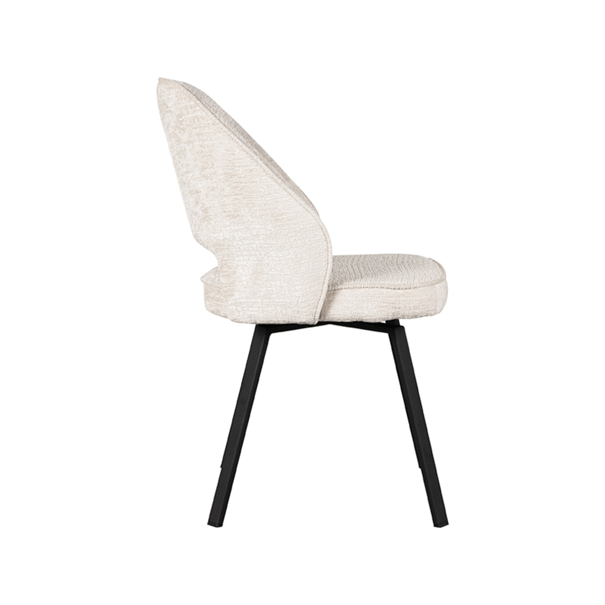 LABEL51 - Eetkamerstoel Lewis - Creme - 58x52x84cm - Set van 2