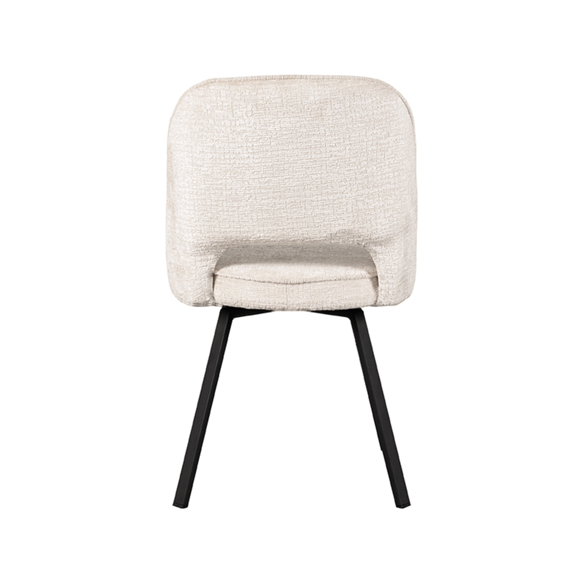 LABEL51 - Eetkamerstoel Lewis - Creme - 58x52x84cm - Set van 2
