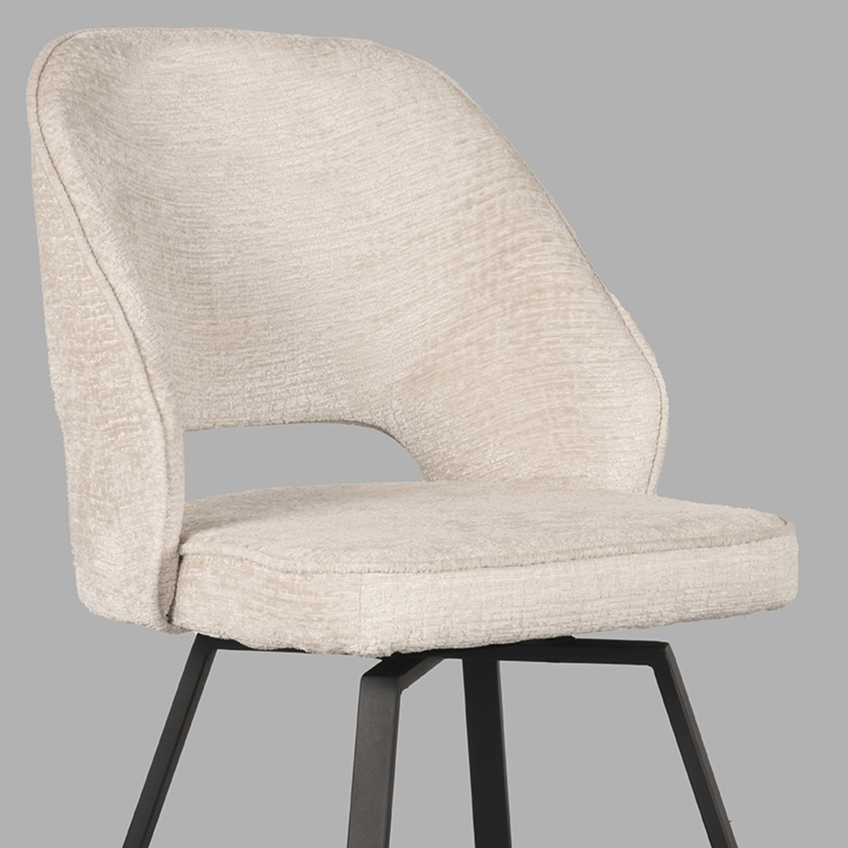 LABEL51 - Eetkamerstoel Lewis - Creme - 58x52x84cm - Set van 2