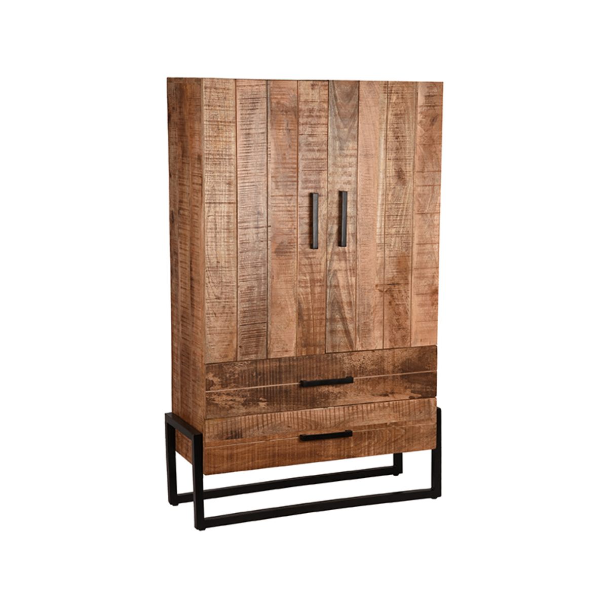 LABEL51 Bergkast Bolivia - Rough - Mangohout - 2-Deurs - 100x40x160 cm
