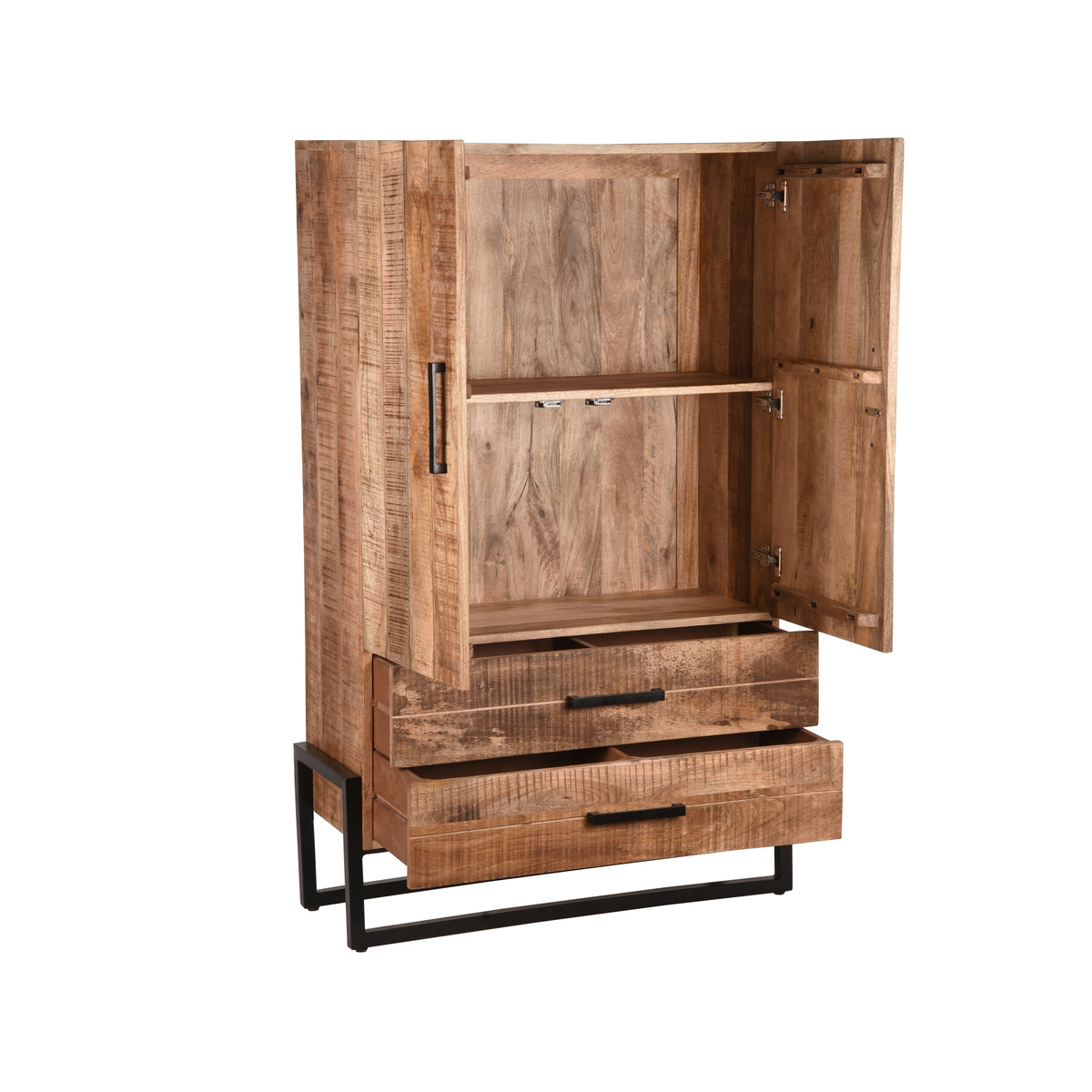 LABEL51 Bergkast Bolivia - Rough - Mangohout - 2-Deurs - 100x40x160 cm