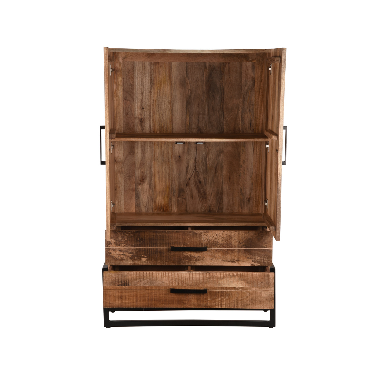 LABEL51 Bergkast Bolivia - Rough - Mangohout - 2-Deurs - 100x40x160 cm