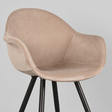 LABEL51 Eetkamerstoel Forli - Zand - Fluweel - set van 2