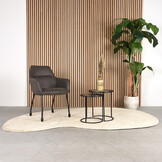 LABEL51 Eetkamerstoel Lenny - Antraciet - Micro Suede - set van 2