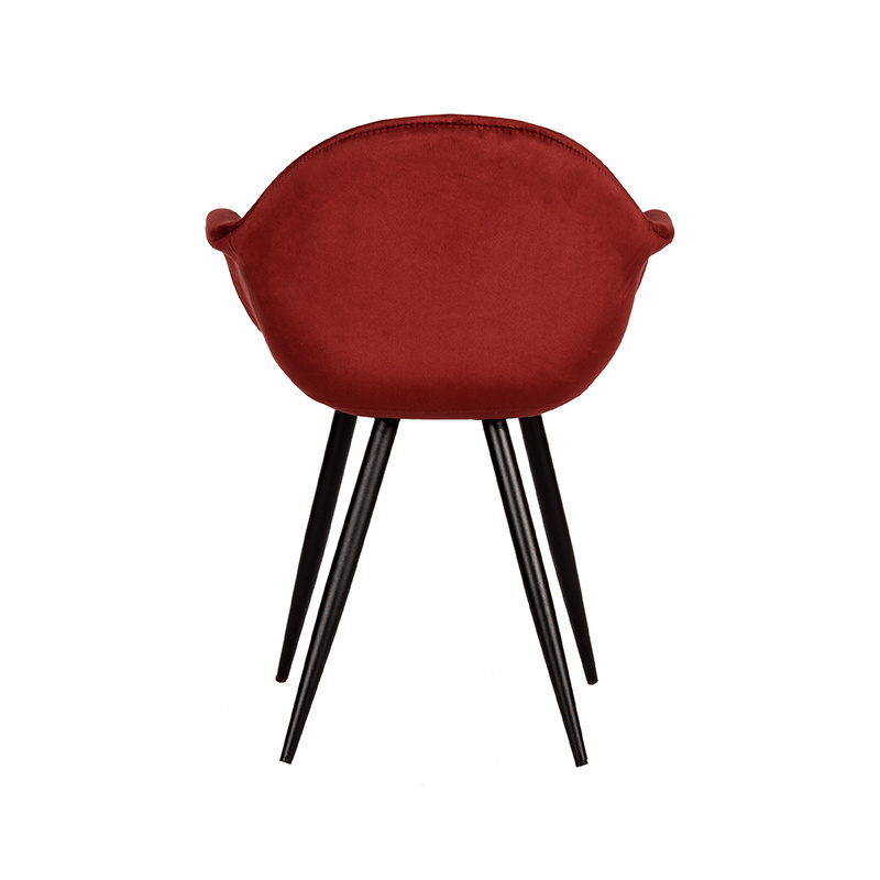 LABEL51 Eetkamerstoel Forli - Rood - Fluweel