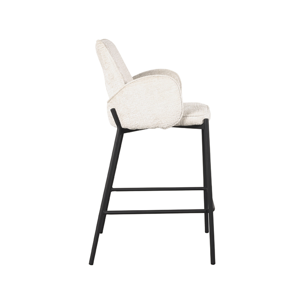 LABEL51 - Barstoel Joni - Creme - 53x51x94cm - Set van 2