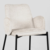 LABEL51 - Barstoel Joni - Creme - 53x51x94cm - Set van 2