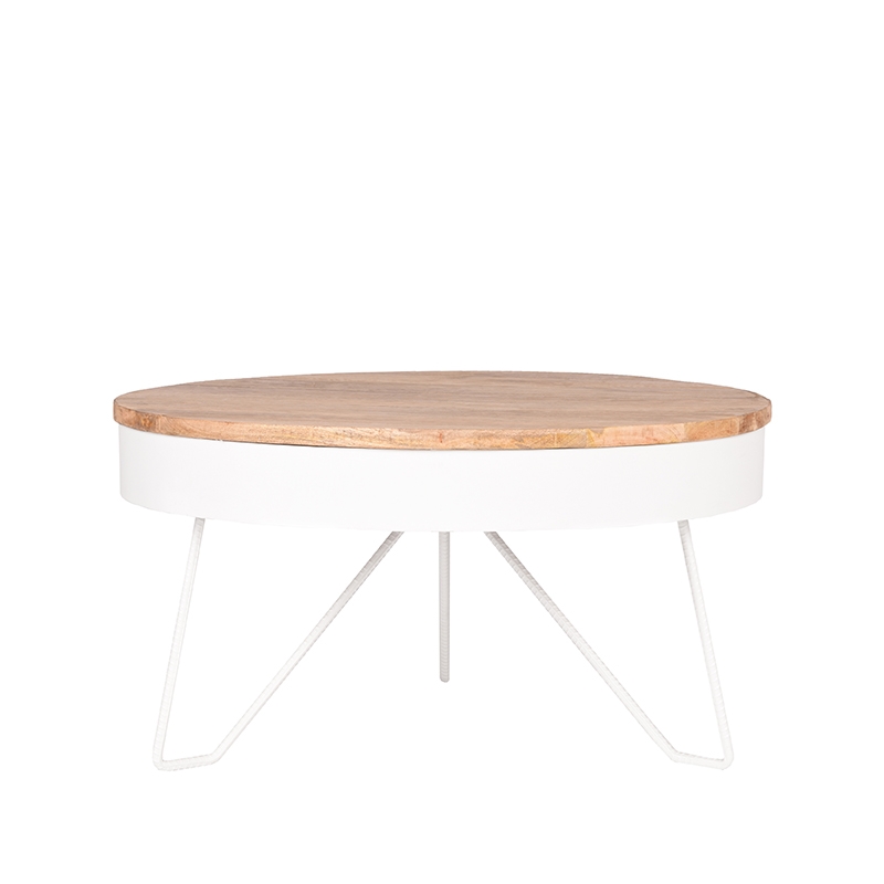 LABEL51 - Salontafel Saran - Wit - 80x80x43cm